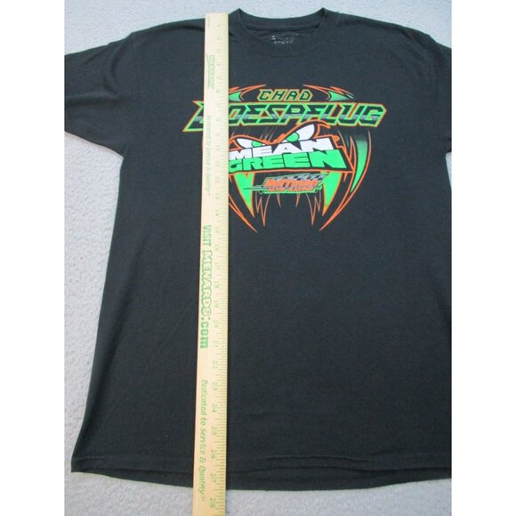 Sprint Car Shirt Mens Medium Chad Boespflug Dirt Track Auto Racing Mean Green 69 - Picture 4 of 7